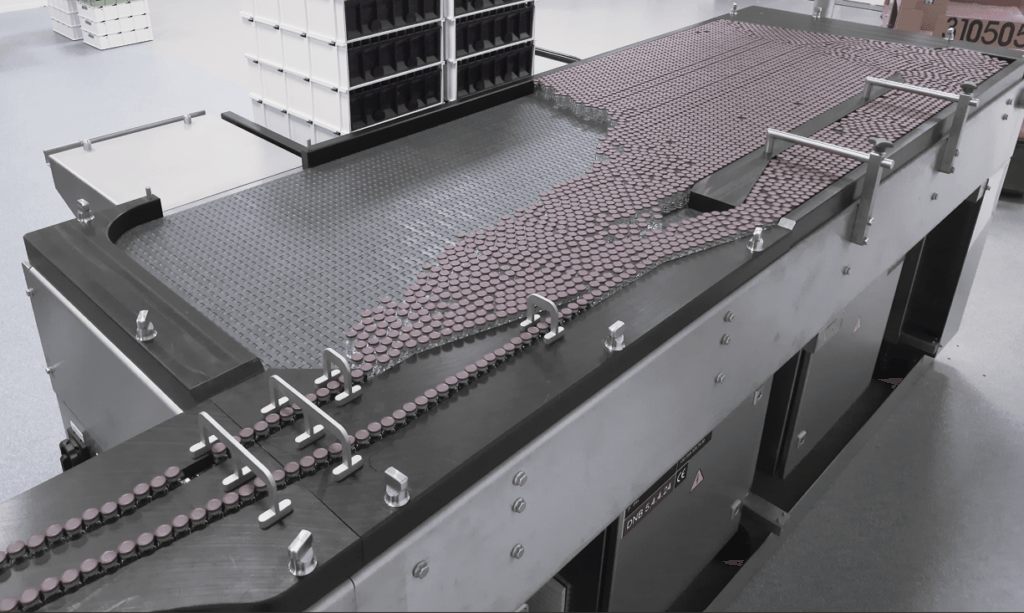 vials flessen buffersysteem accumulatie automatisatie