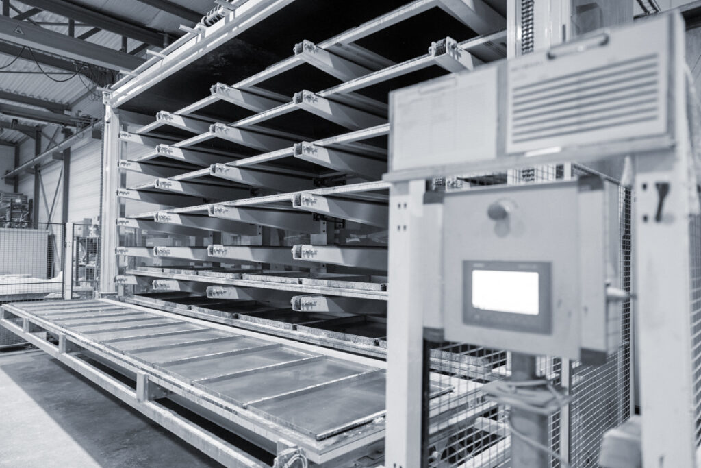 automatische opslag magazijn voor zware betonplaten