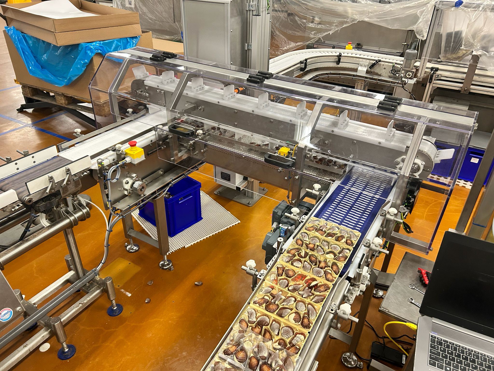 sorteerband sorteersysteem transportbanden pralines