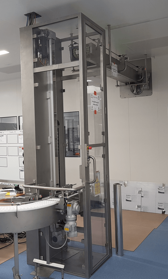 Verticale lift voor dozen, trays en tubs