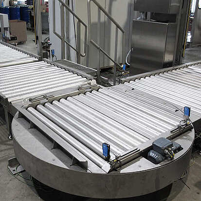 pallet conveyor rollenbaan INOX RVS